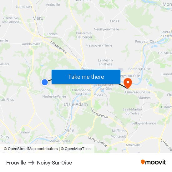 Frouville to Noisy-Sur-Oise map