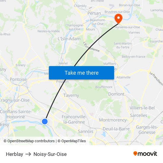 Herblay to Noisy-Sur-Oise map