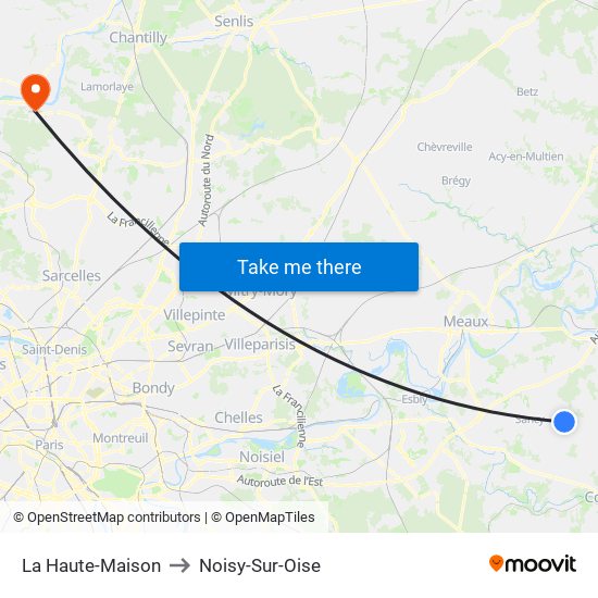 La Haute-Maison to Noisy-Sur-Oise map
