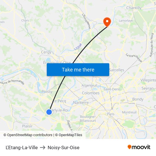 L'Etang-La-Ville to Noisy-Sur-Oise map