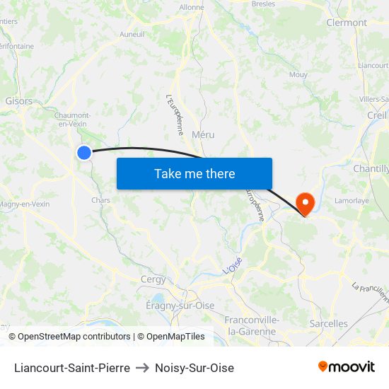 Liancourt-Saint-Pierre to Noisy-Sur-Oise map