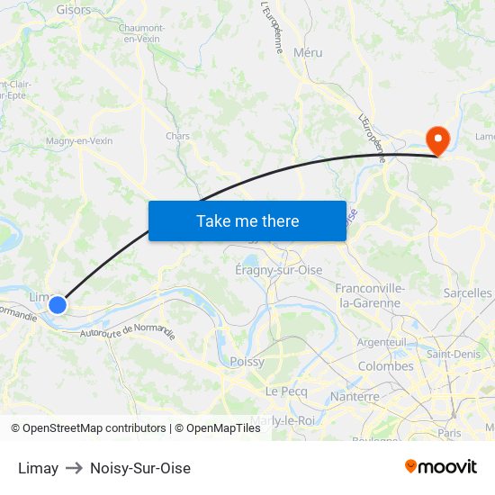 Limay to Noisy-Sur-Oise map