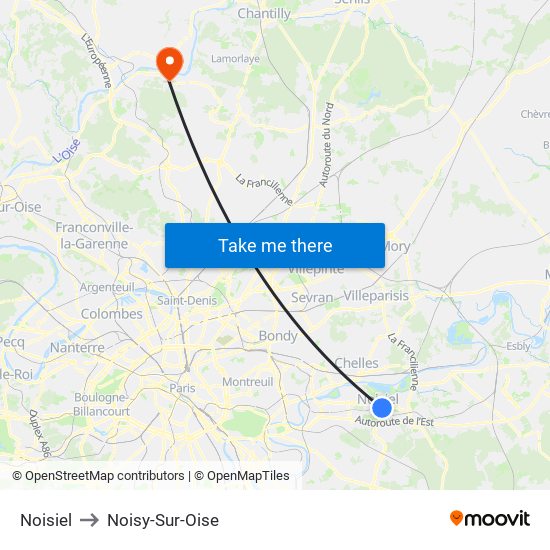 Noisiel to Noisy-Sur-Oise map