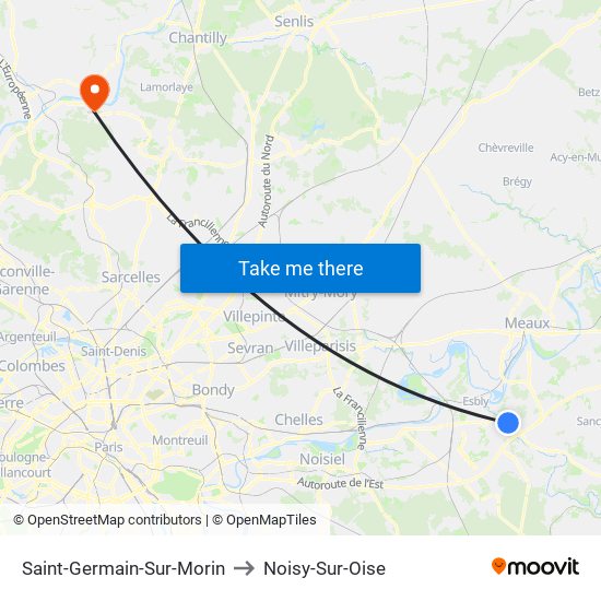 Saint-Germain-Sur-Morin to Noisy-Sur-Oise map