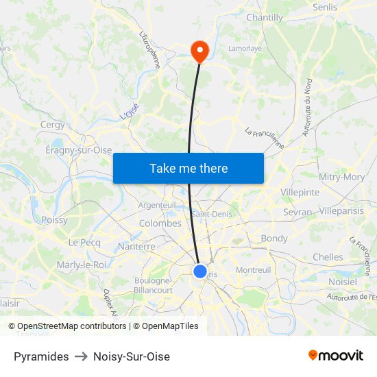 Pyramides to Noisy-Sur-Oise map