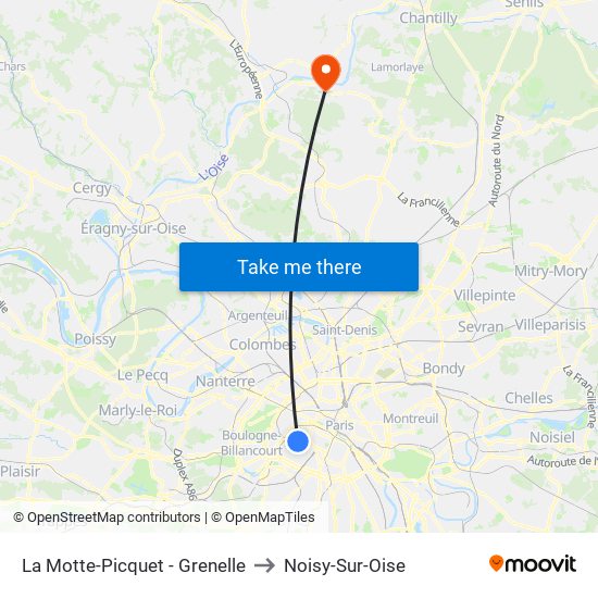 La Motte-Picquet - Grenelle to Noisy-Sur-Oise map