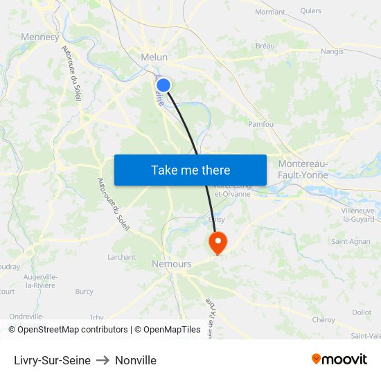 Livry-Sur-Seine to Nonville map