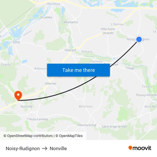 Noisy-Rudignon to Nonville map