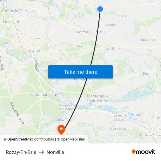 Rozay-En-Brie to Nonville map