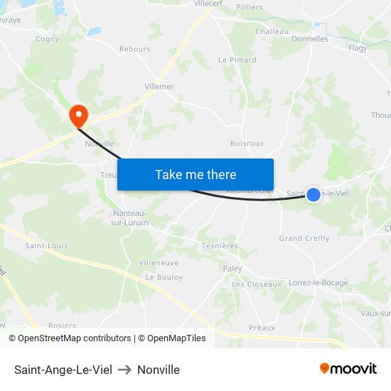Saint-Ange-Le-Viel to Nonville map