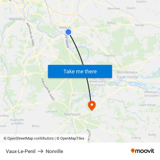 Vaux-Le-Penil to Nonville map