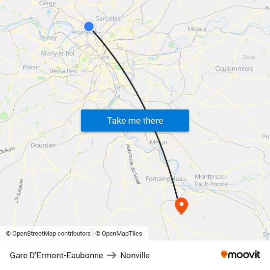 Gare D'Ermont-Eaubonne to Nonville map