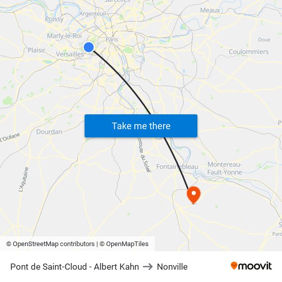 Pont de Saint-Cloud - Albert Kahn to Nonville map