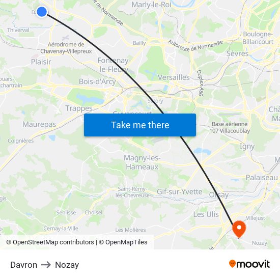 Davron to Nozay map