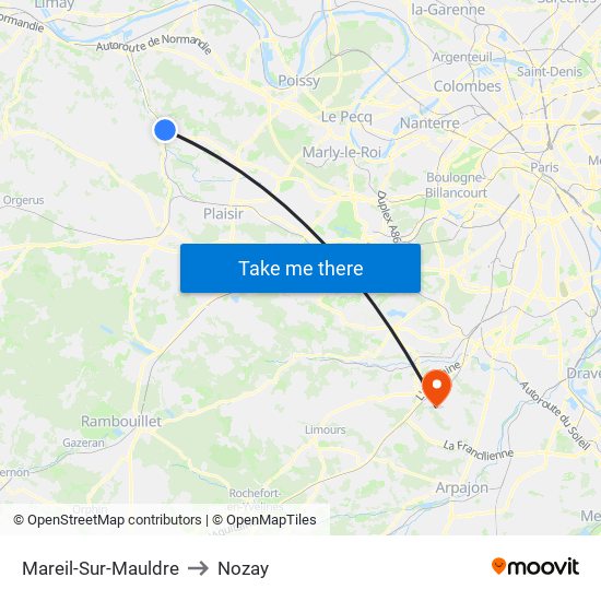 Mareil-Sur-Mauldre to Nozay map