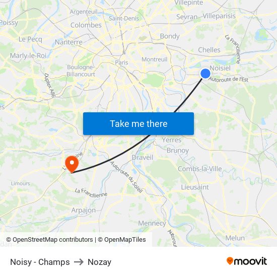 Noisy - Champs to Nozay map