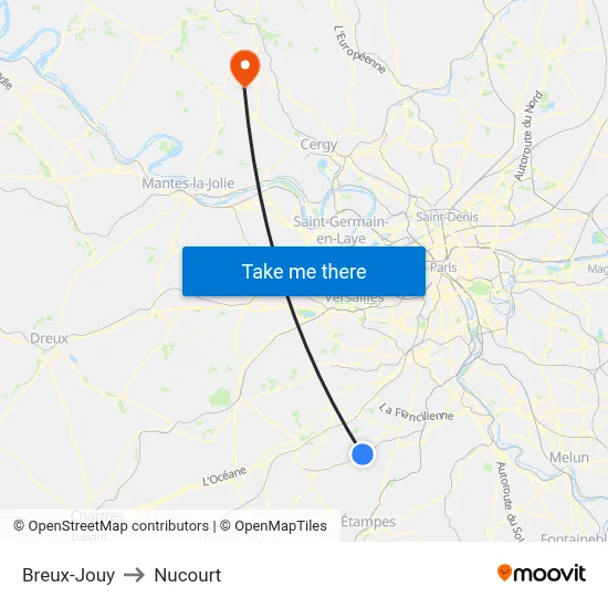 Breux-Jouy to Nucourt map