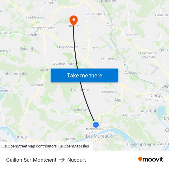 Gaillon-Sur-Montcient to Nucourt map