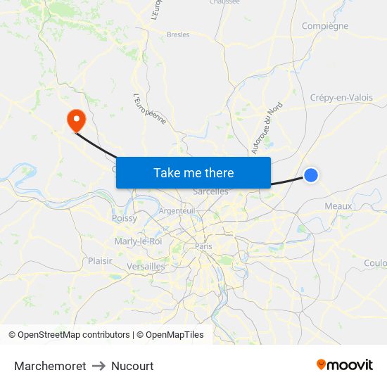Marchemoret to Nucourt map