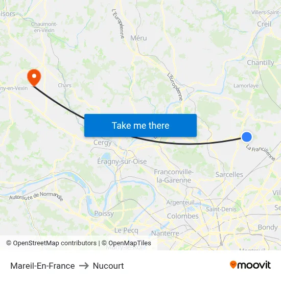 Mareil-En-France to Nucourt map