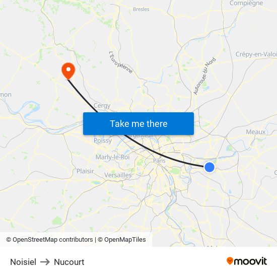 Noisiel to Nucourt map
