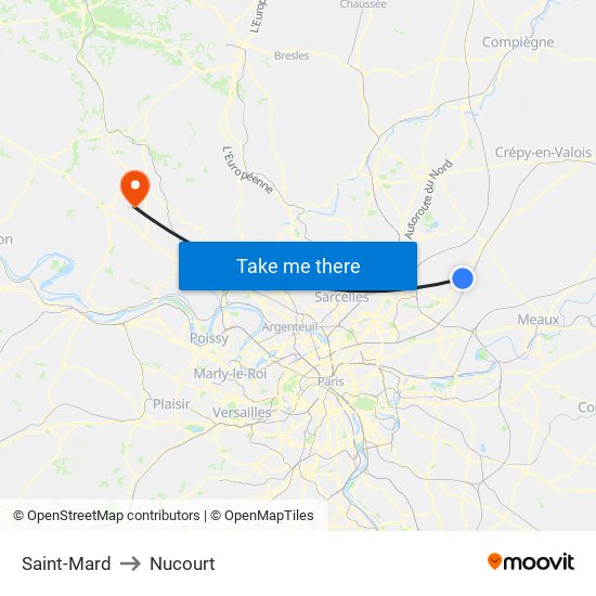 Saint-Mard to Nucourt map