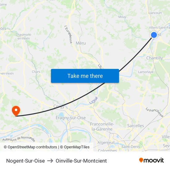 Nogent-Sur-Oise to Oinville-Sur-Montcient map