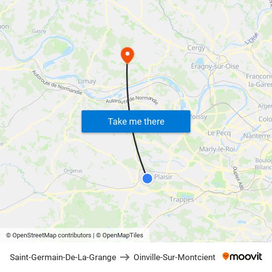 Saint-Germain-De-La-Grange to Oinville-Sur-Montcient map