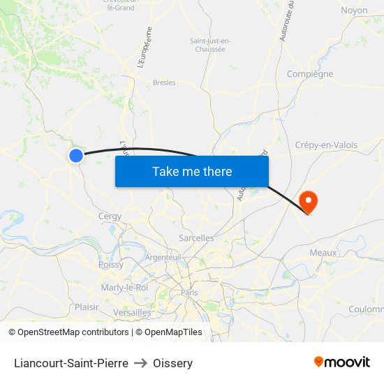 Liancourt-Saint-Pierre to Oissery map