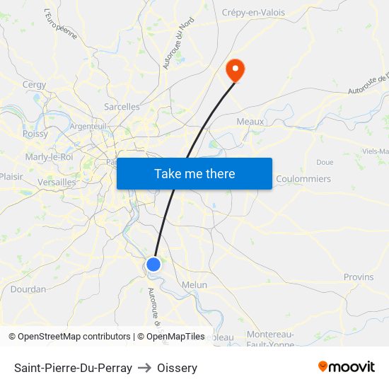 Saint-Pierre-Du-Perray to Oissery map