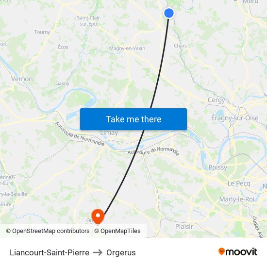 Liancourt-Saint-Pierre to Orgerus map