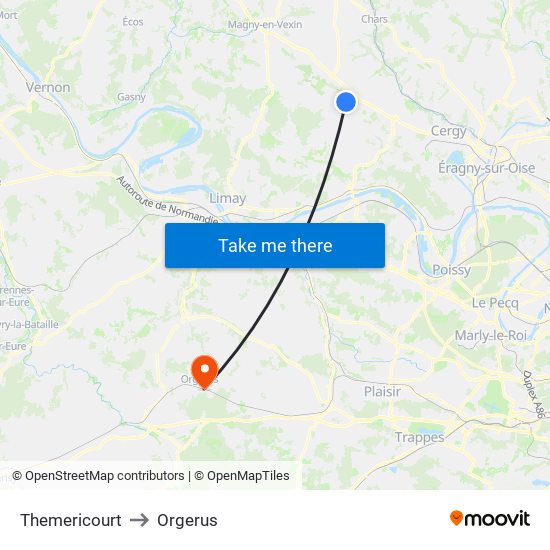 Themericourt to Orgerus map