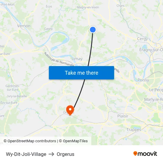 Wy-Dit-Joli-Village to Orgerus map