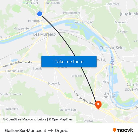 Gaillon-Sur-Montcient to Orgeval map