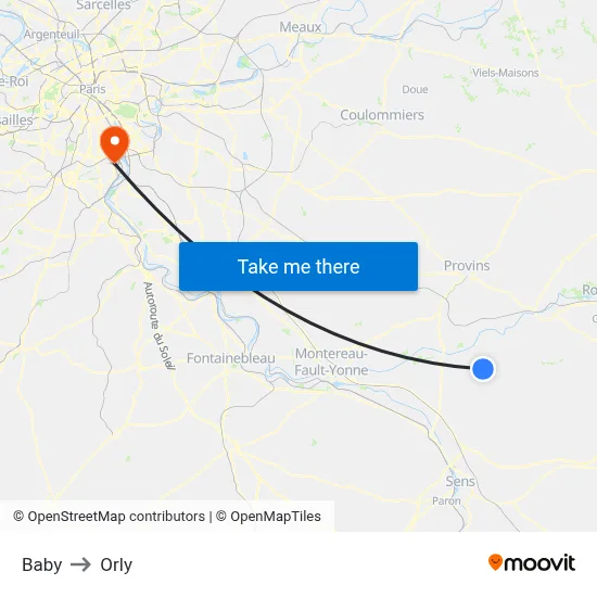 Baby to Orly map