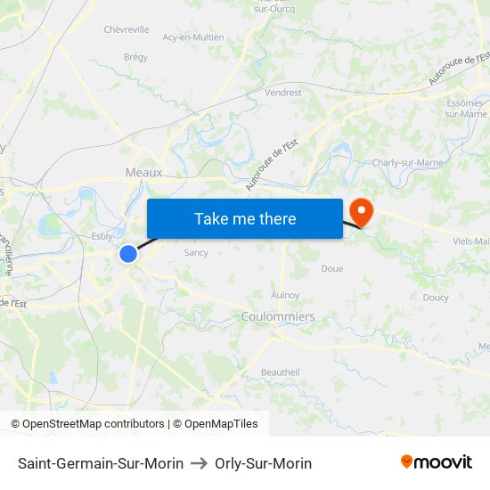Saint-Germain-Sur-Morin to Orly-Sur-Morin map