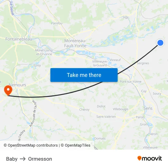 Baby to Ormesson map
