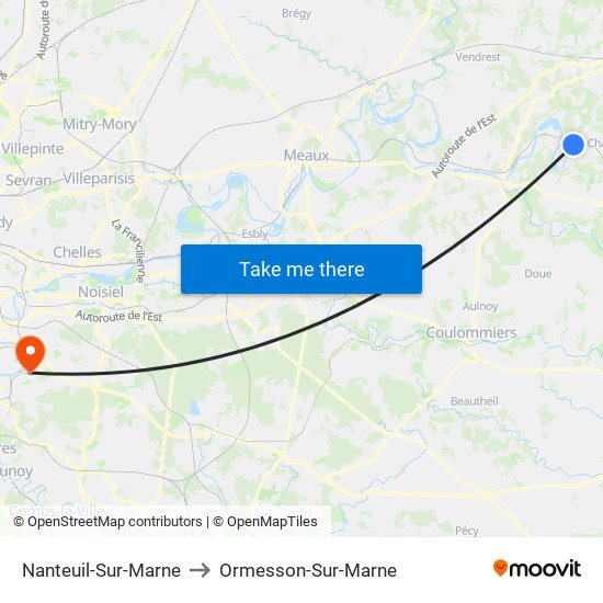 Nanteuil-Sur-Marne to Ormesson-Sur-Marne map