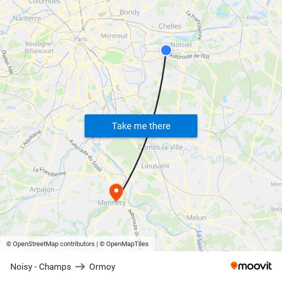 Noisy - Champs to Ormoy map