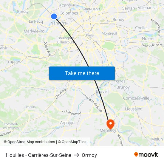 Houilles - Carrières-Sur-Seine to Ormoy map