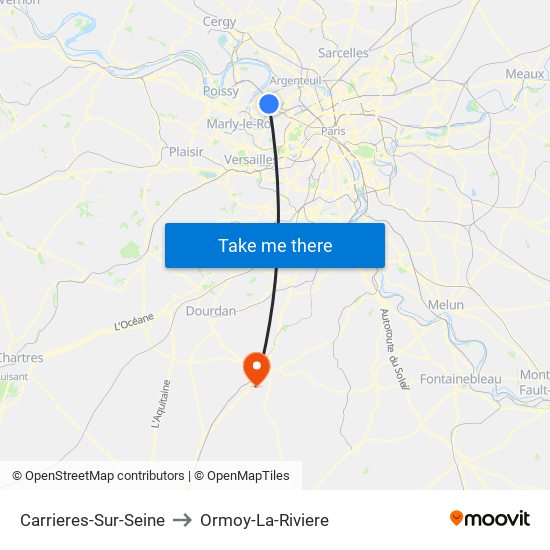 Carrieres-Sur-Seine to Ormoy-La-Riviere map