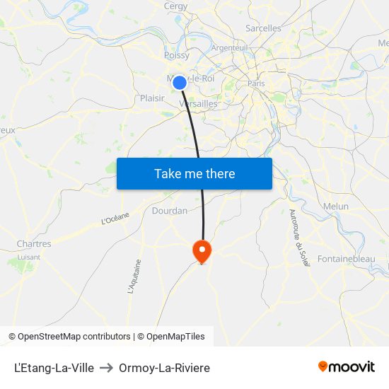 L'Etang-La-Ville to Ormoy-La-Riviere map