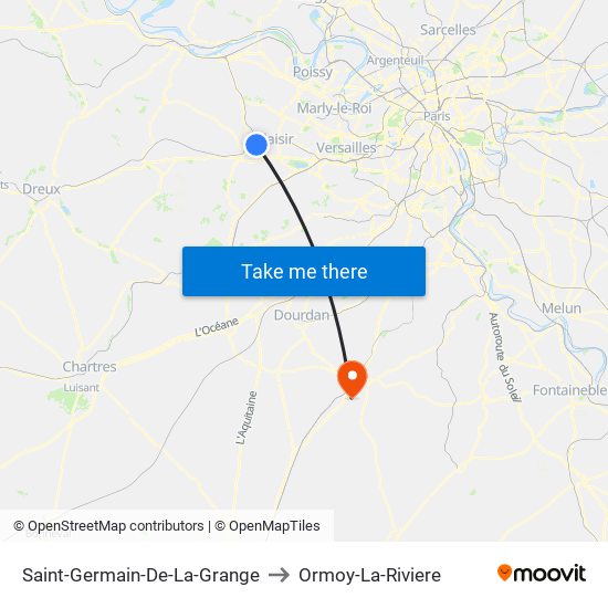 Saint-Germain-De-La-Grange to Ormoy-La-Riviere map