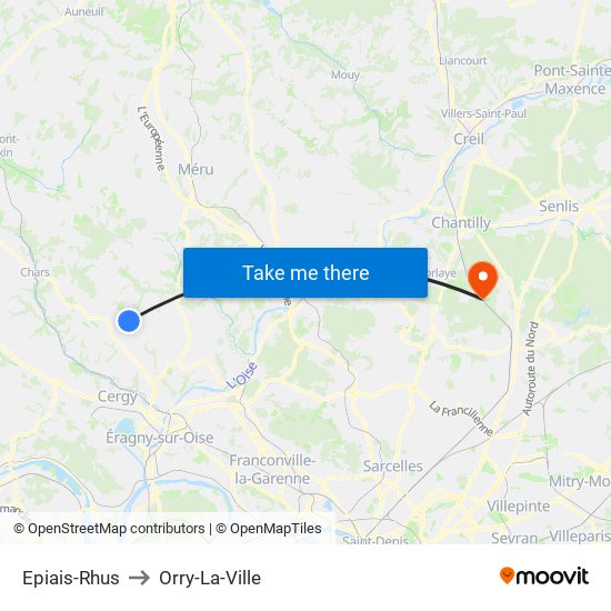 Epiais-Rhus to Orry-La-Ville map