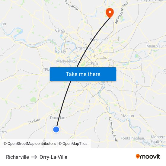 Richarville to Orry-La-Ville map