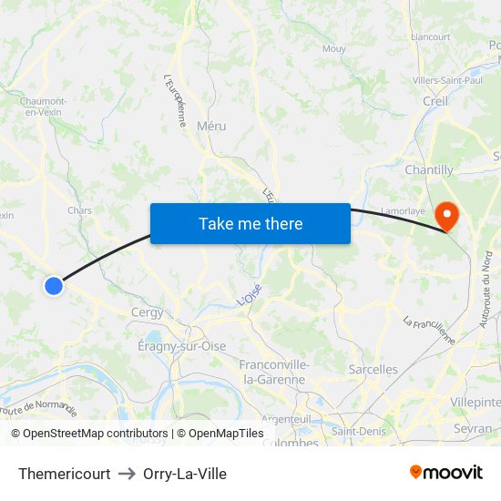 Themericourt to Orry-La-Ville map