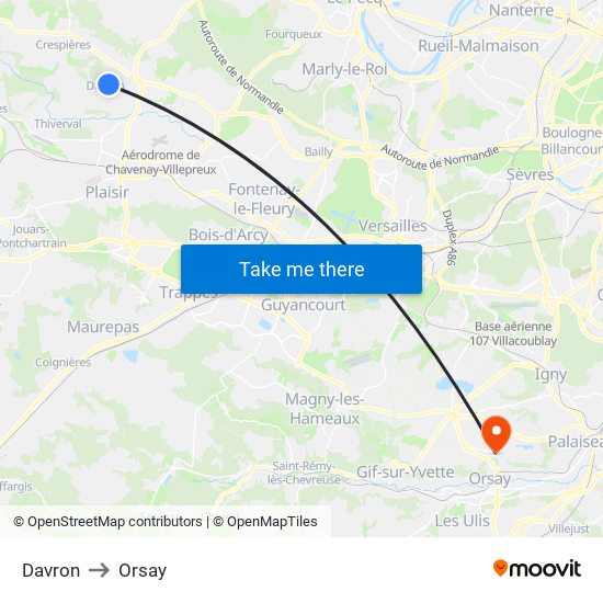 Davron to Orsay map