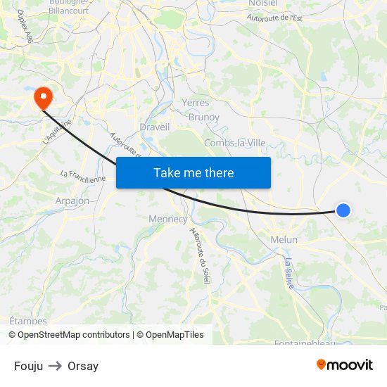 Fouju to Orsay map