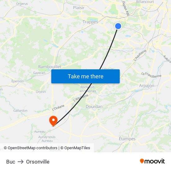 Buc to Orsonville map