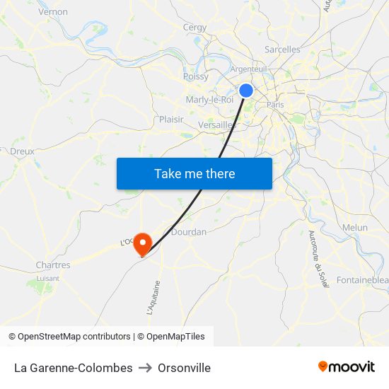 La Garenne-Colombes to Orsonville map